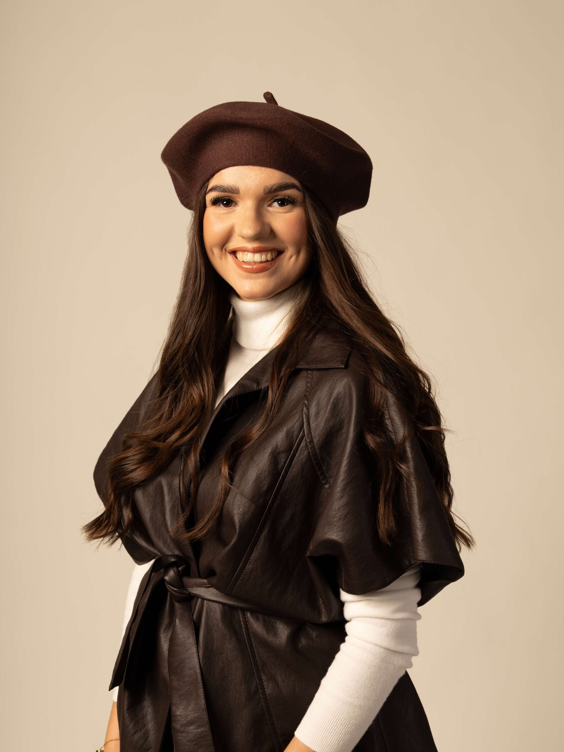 BERET BRĄZOWY FRANCE - obrazek 2